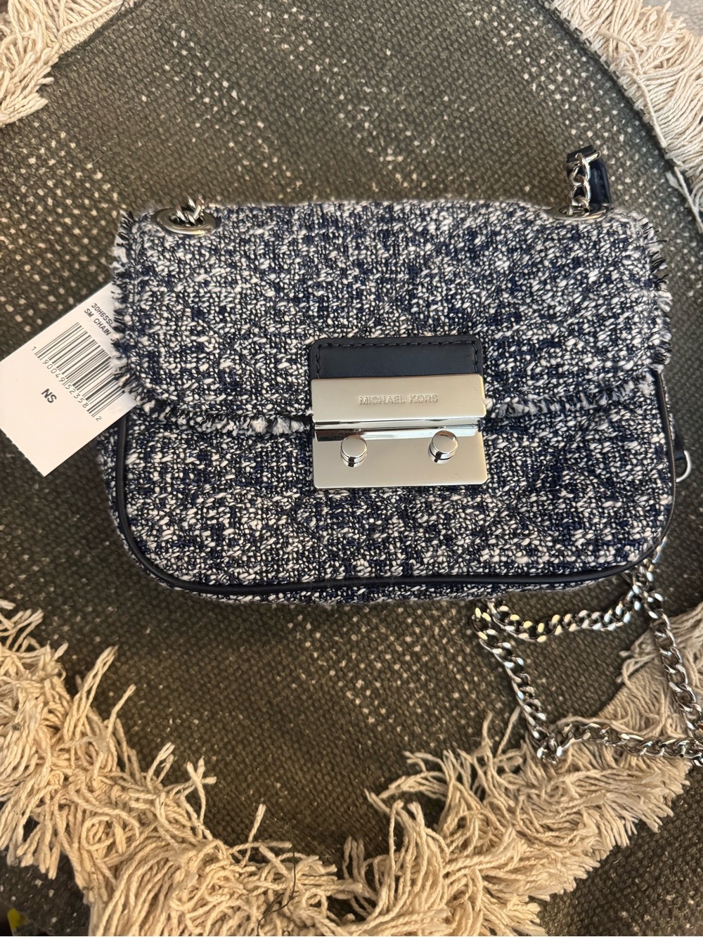 Michael Kors Navy Tweed Sloan Crossbody Bag